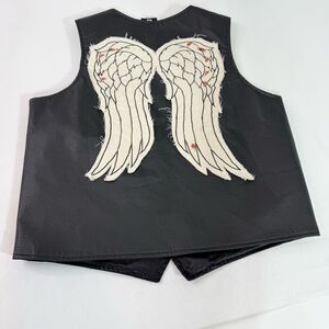 Authentic AMC Walking Dead Vest Mens Large Daryl Dixon Vest Bloody Angel Wings